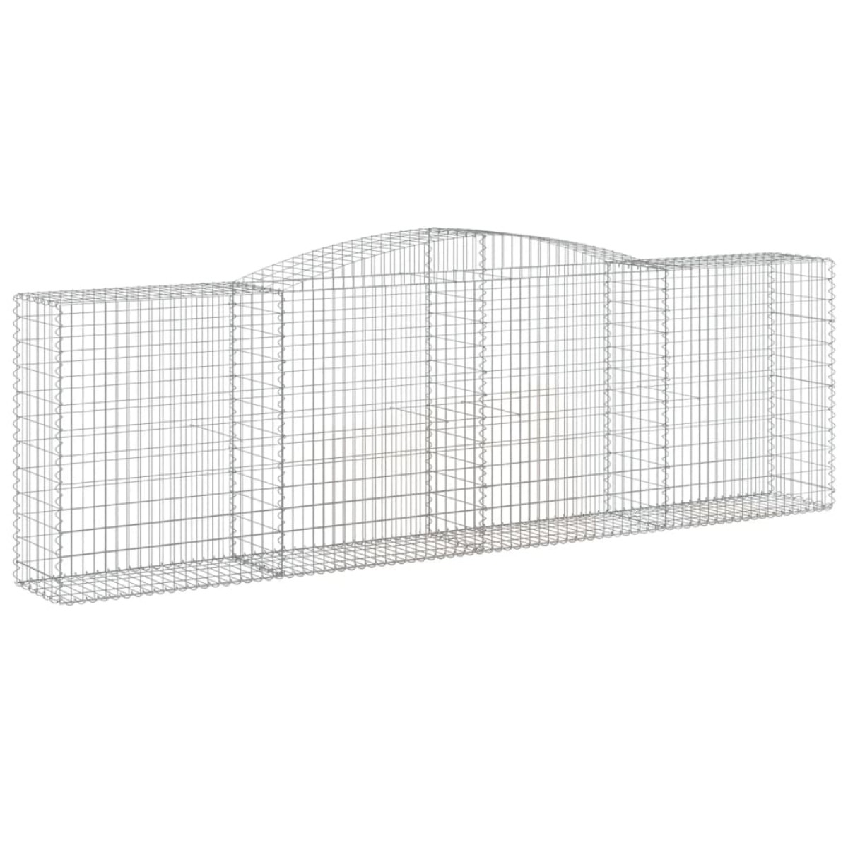 vidaXL Συρματοκιβώτια Τοξωτά 7 τεμ. 400x50x120/140 εκ. Γαλβαν. Ατσάλι
