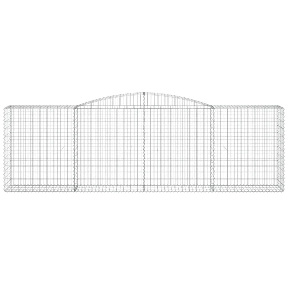 vidaXL Συρματοκιβώτια Τοξωτά 9 τεμ. 400x50x120/140 εκ. Γαλβαν. Ατσάλι