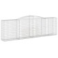 vidaXL Συρματοκιβώτια Τοξωτά 10 τεμ. 400x50x120/140 εκ. Γαλβαν. Ατσάλι