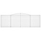 vidaXL Συρματοκιβώτια Τοξωτά 10 τεμ. 400x50x120/140 εκ. Γαλβαν. Ατσάλι