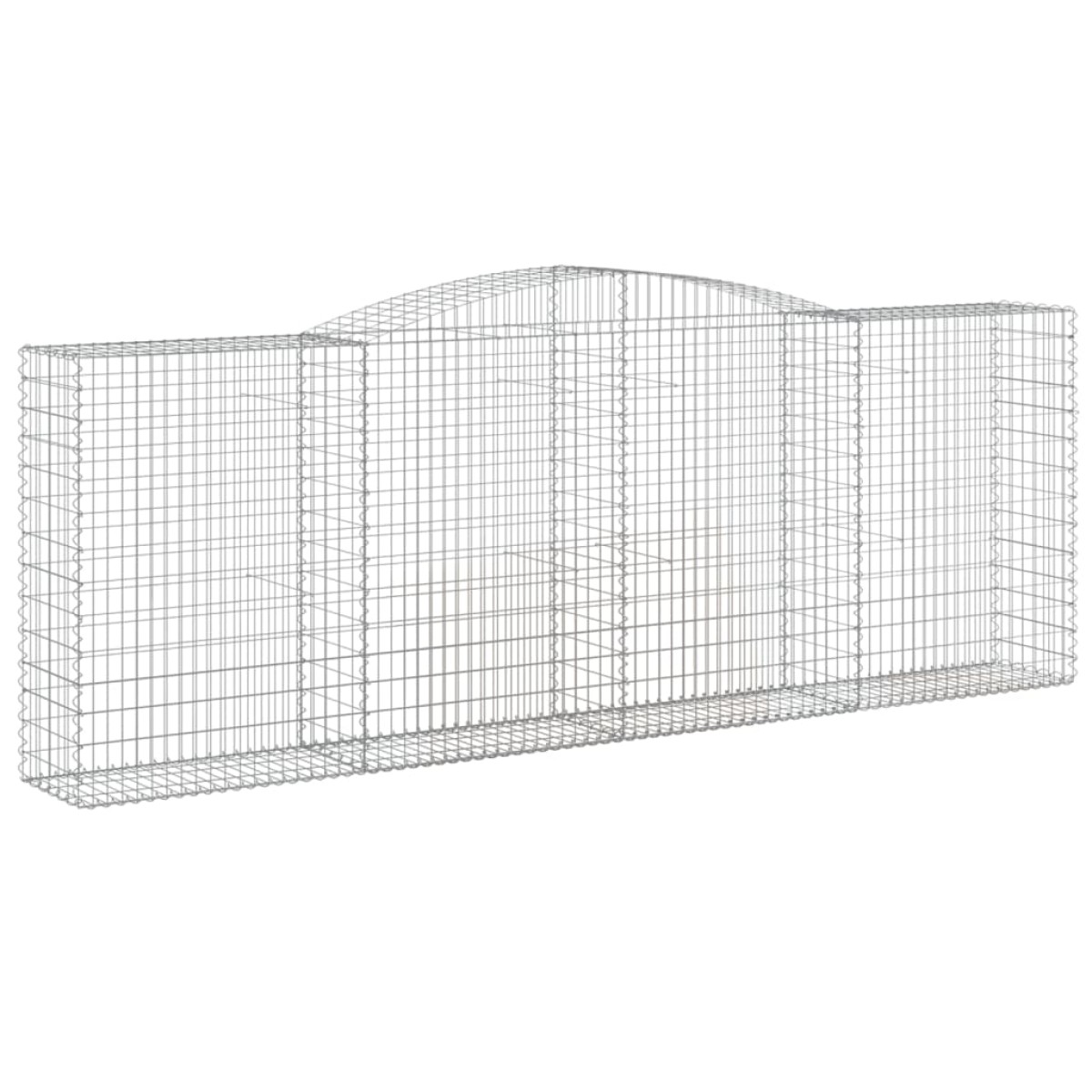 vidaXL Συρματοκιβώτια Τοξωτά 3 τεμ. 400x50x140/160 εκ. Γαλβαν. Ατσάλι