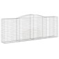 vidaXL Συρματοκιβώτια Τοξωτά 3 τεμ. 400x50x140/160 εκ. Γαλβαν. Ατσάλι