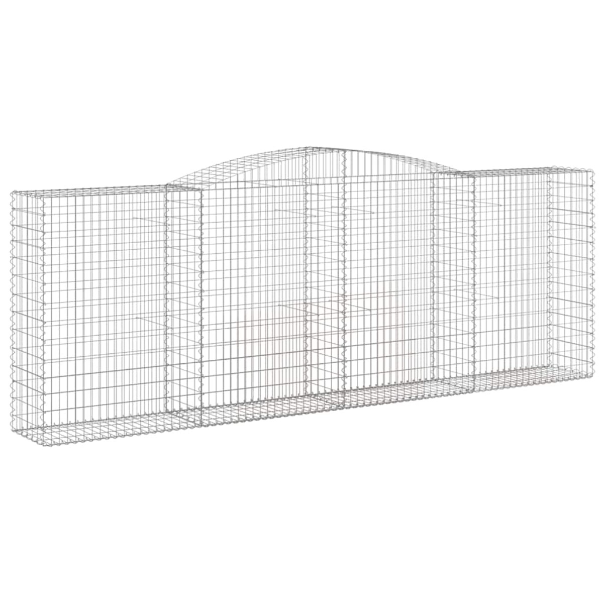 vidaXL Συρματοκιβώτια Τοξωτά 5 τεμ. 400x50x140/160 εκ. Γαλβαν. Ατσάλι