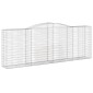 vidaXL Συρματοκιβώτια Τοξωτά 5 τεμ. 400x50x140/160 εκ. Γαλβαν. Ατσάλι