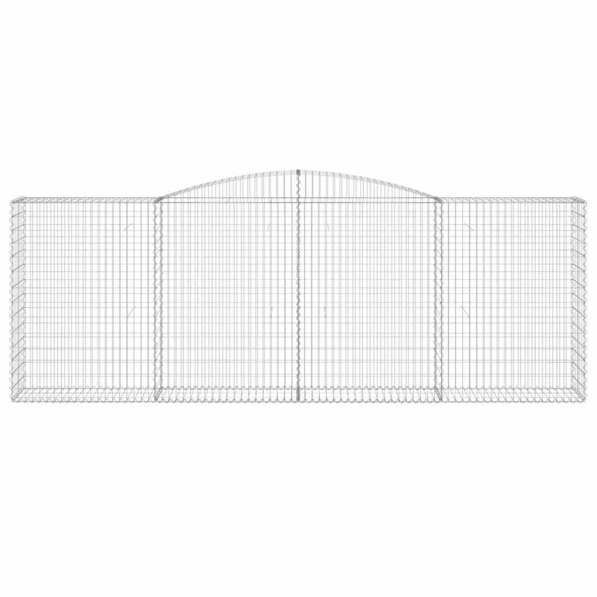 vidaXL Συρματοκιβώτια Τοξωτά 5 τεμ. 400x50x140/160 εκ. Γαλβαν. Ατσάλι