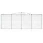 vidaXL Συρματοκιβώτια Τοξωτά 6 τεμ. 400x50x140/160 εκ. Γαλβαν. Ατσάλι