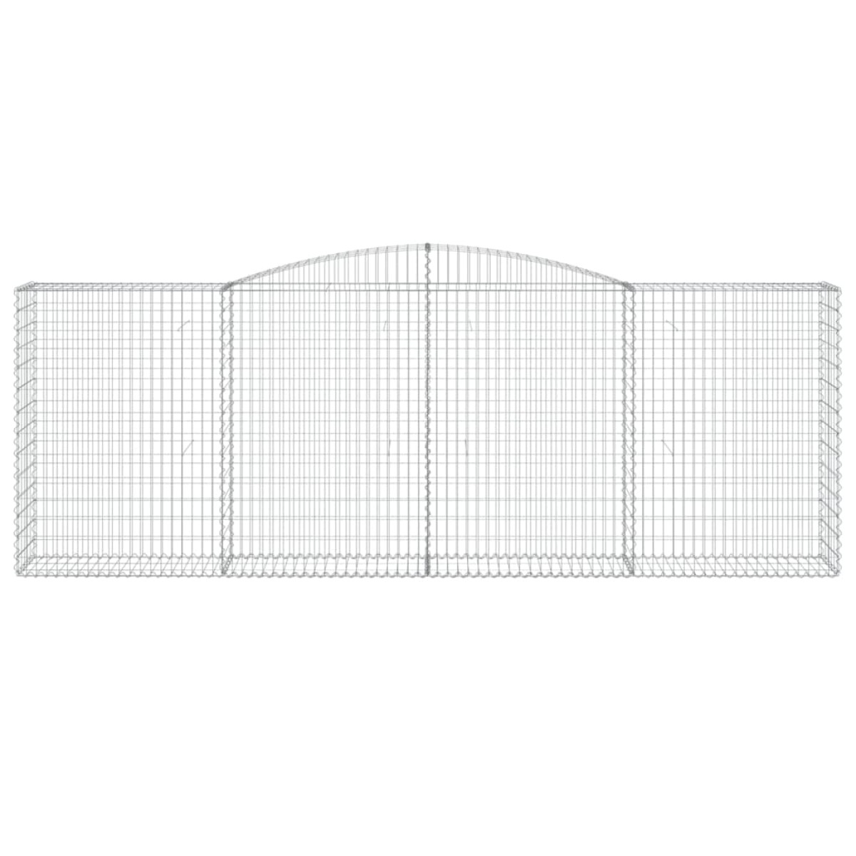 vidaXL Συρματοκιβώτια Τοξωτά 9 τεμ. 400x50x140/160 εκ. Γαλβαν. Ατσάλι