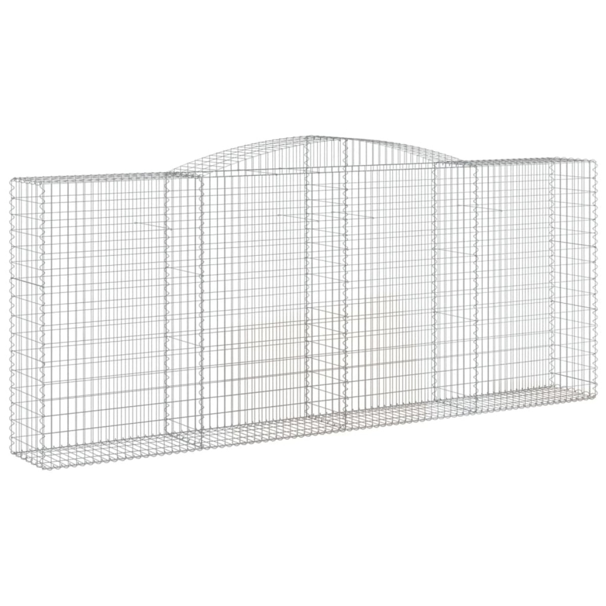 vidaXL Συρματοκιβώτια Τοξωτά 2 τεμ. 400x50x160/180 εκ. Γαλβαν. Ατσάλι