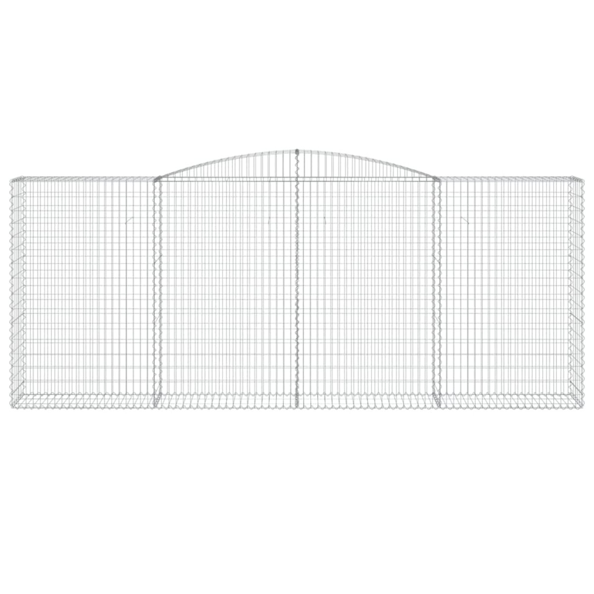 vidaXL Συρματοκιβώτια Τοξωτά 2 τεμ. 400x50x160/180 εκ. Γαλβαν. Ατσάλι