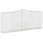 vidaXL Συρματοκιβώτια Τοξωτά 6 τεμ. 400x50x160/180 εκ. Γαλβαν. Ατσάλι