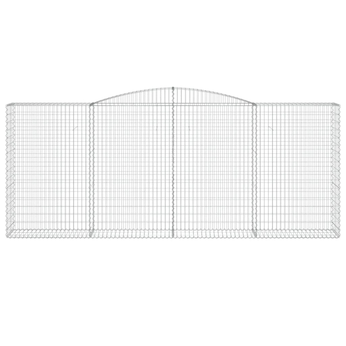 vidaXL Συρματοκιβώτια Τοξωτά 10 τεμ. 400x50x160/180 εκ. Γαλβαν. Ατσάλι