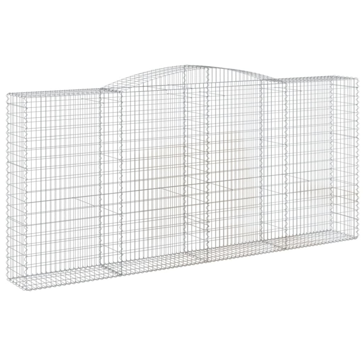 vidaXL Συρματοκιβώτια Τοξωτά 4 τεμ. 400x50x180/200 εκ. Γαλβαν. Ατσάλι