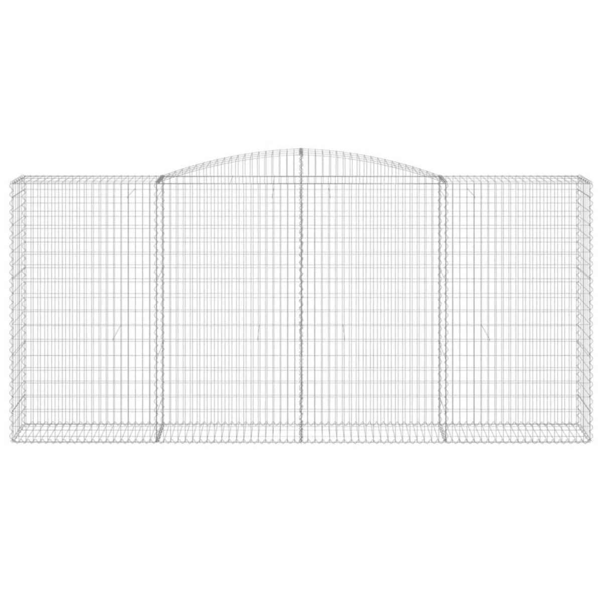 vidaXL Συρματοκιβώτια Τοξωτά 4 τεμ. 400x50x180/200 εκ. Γαλβαν. Ατσάλι