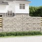 vidaXL Συρματοκιβώτια Τοξωτά 4 τεμ. 400x50x180/200 εκ. Γαλβαν. Ατσάλι