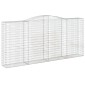 vidaXL Συρματοκιβώτια Τοξωτά 5 τεμ. 400x50x180/200 εκ. Γαλβαν. Ατσάλι