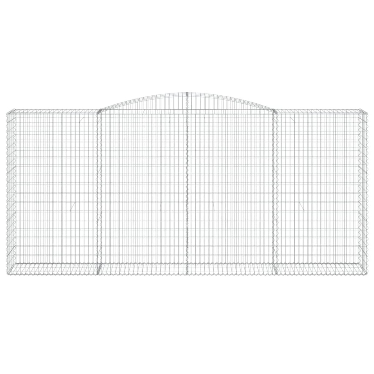 vidaXL Συρματοκιβώτια Τοξωτά 5 τεμ. 400x50x180/200 εκ. Γαλβαν. Ατσάλι