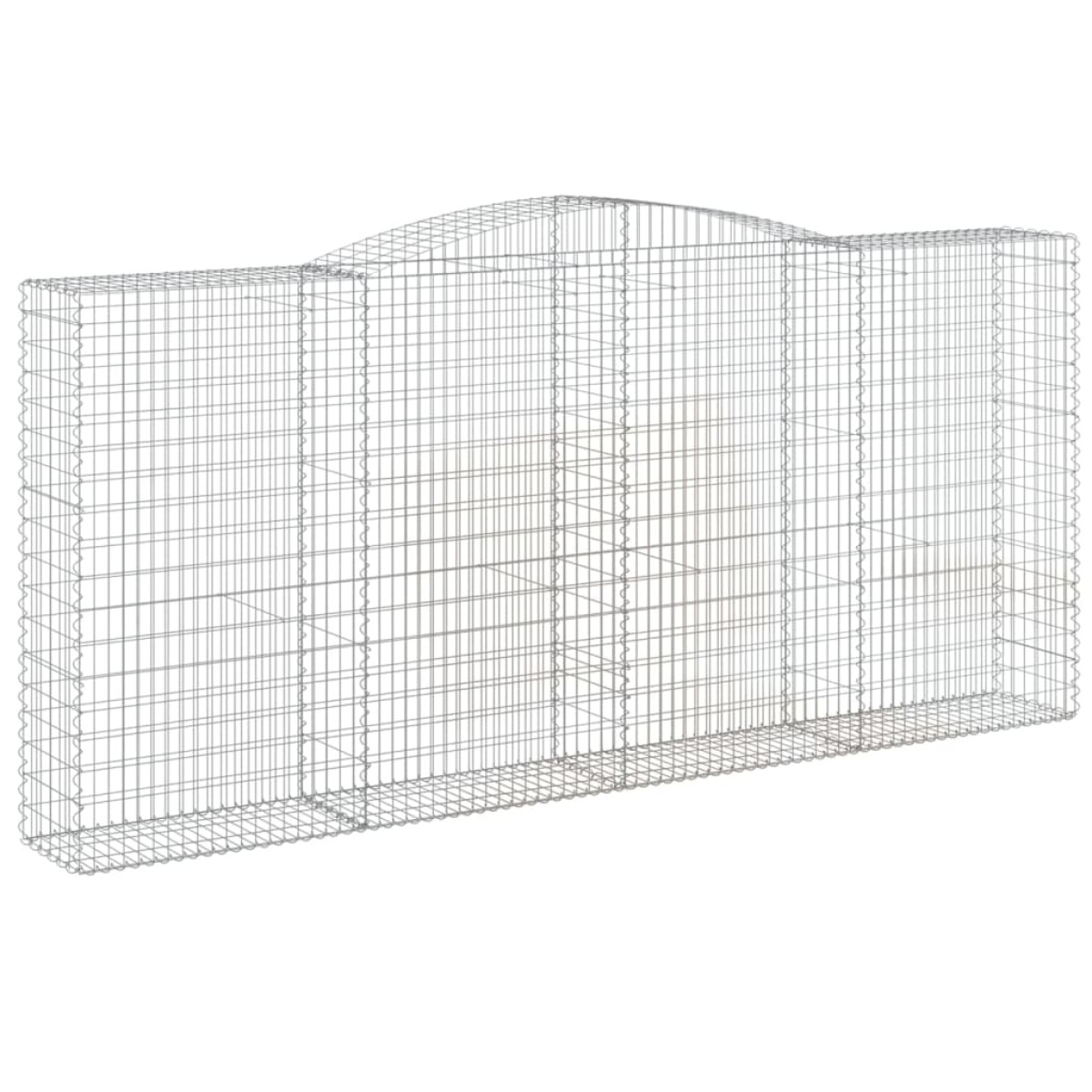 vidaXL Συρματοκιβώτια Τοξωτά 9 τεμ. 400x50x180/200 εκ. Γαλβαν. Ατσάλι