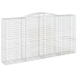 vidaXL Συρματοκιβώτια Τοξωτά 2 τεμ. 400x50x200/220 εκ. Γαλβαν. Ατσάλι
