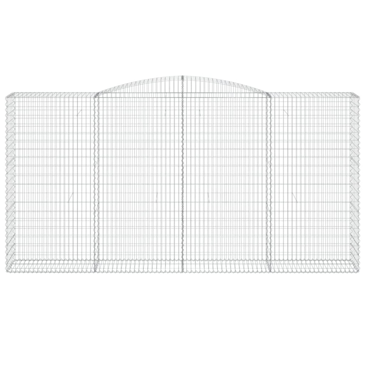 vidaXL Συρματοκιβώτια Τοξωτά 4 τεμ. 400x50x200/220 εκ. Γαλβαν. Ατσάλι