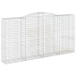 vidaXL Συρματοκιβώτια Τοξωτά 5 τεμ. 400x50x200/220 εκ. Γαλβαν. Ατσάλι