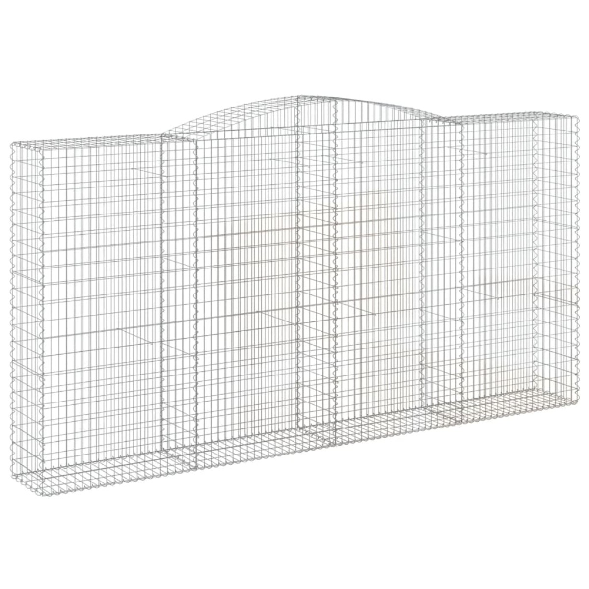 vidaXL Συρματοκιβώτια Τοξωτά 8 τεμ. 400x50x200/220 εκ. Γαλβαν. Ατσάλι