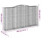 vidaXL Συρματοκιβώτια Τοξωτά 2 τεμ. 400x50x220/240 εκ. Γαλβαν. Ατσάλι