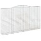 vidaXL Συρματοκιβώτια Τοξωτά 3 τεμ. 400x50x220/240 εκ. Γαλβαν. Ατσάλι