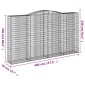 vidaXL Συρματοκιβώτια Τοξωτά 4 τεμ. 400x50x220/240 εκ. Γαλβαν. Ατσάλι