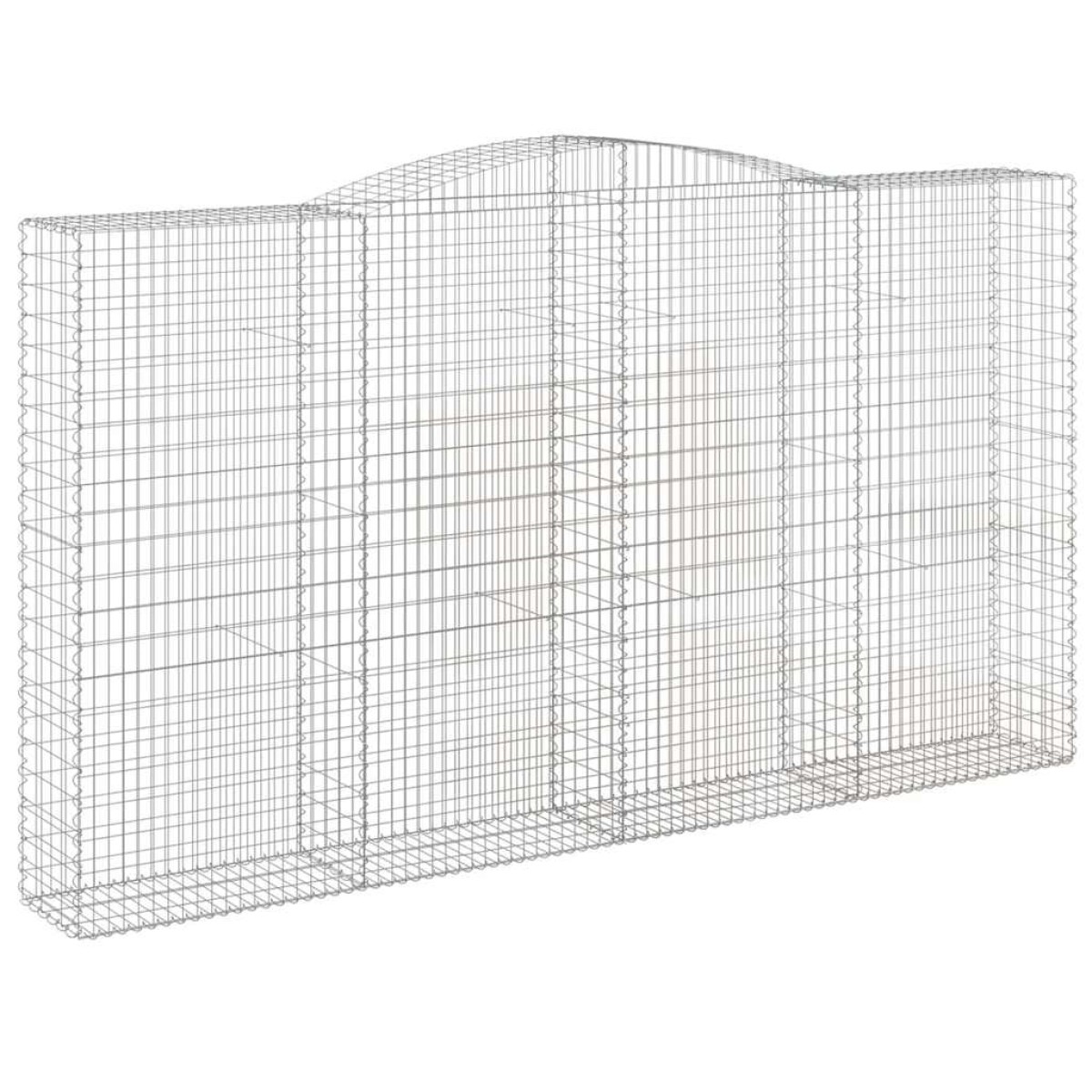 vidaXL Συρματοκιβώτια Τοξωτά 5 τεμ. 400x50x220/240 εκ. Γαλβαν. Ατσάλι