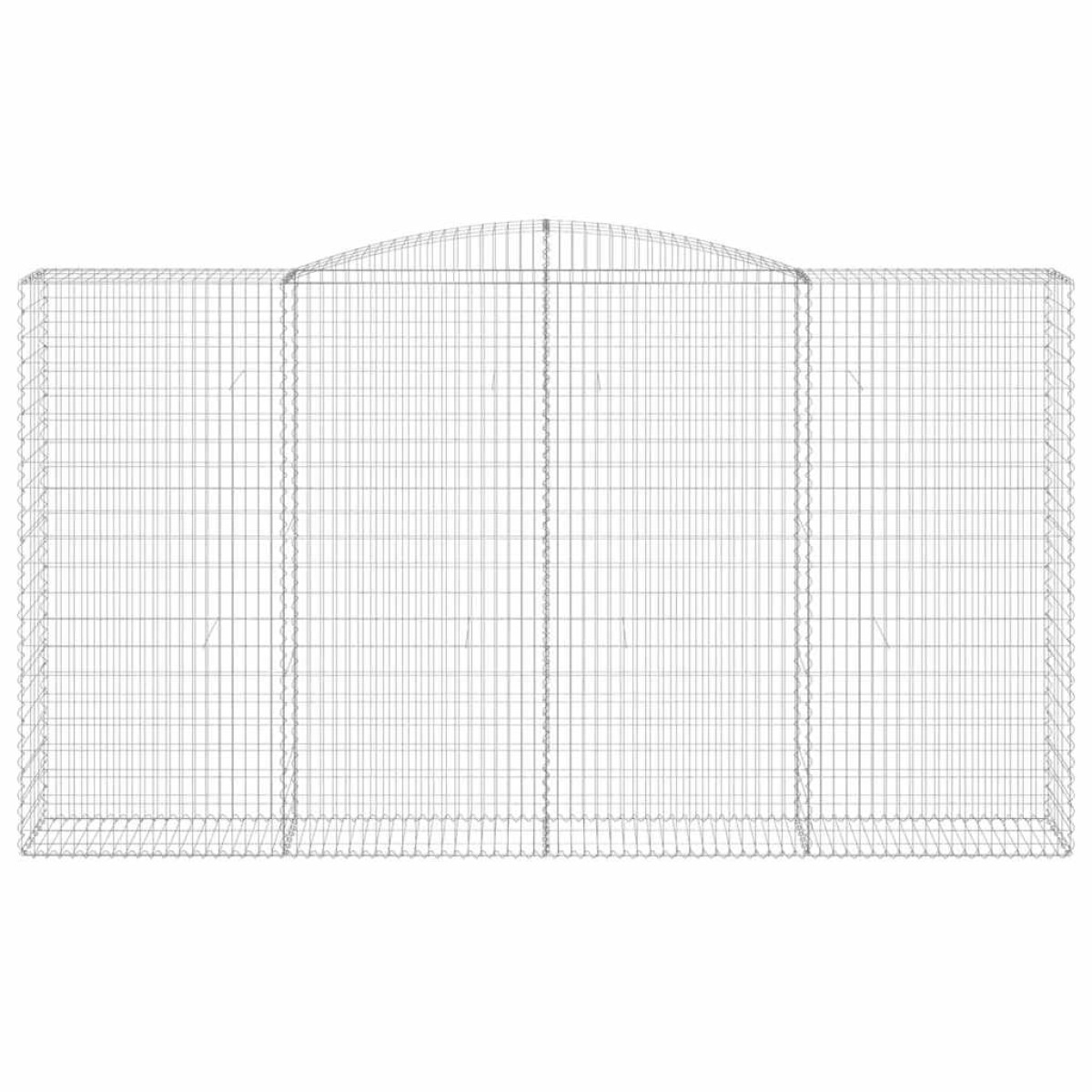 vidaXL Συρματοκιβώτια Τοξωτά 5 τεμ. 400x50x220/240 εκ. Γαλβαν. Ατσάλι