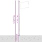 vidaXL Δανέζικη Σημαία και Κοντάρι 6,23 μ. από Αλουμίνιο