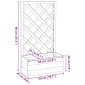 vidaXL Γλάστρα Κήπου με Καφασωτό Γκρι 50x25x90 εκ. Μασίφ Ξύλο Ελάτης