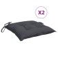 vidaXL Μαξιλάρια Καρέκλας Κήπου 2 τεμ. Ανθρακί 50x50x7 εκ. Υφασμάτινα