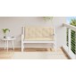 vidaXL Μαξιλάρια Πάγκου Κήπου 2 τεμ. Μπεζ 120x50x7cm Ύφασμα Oxford