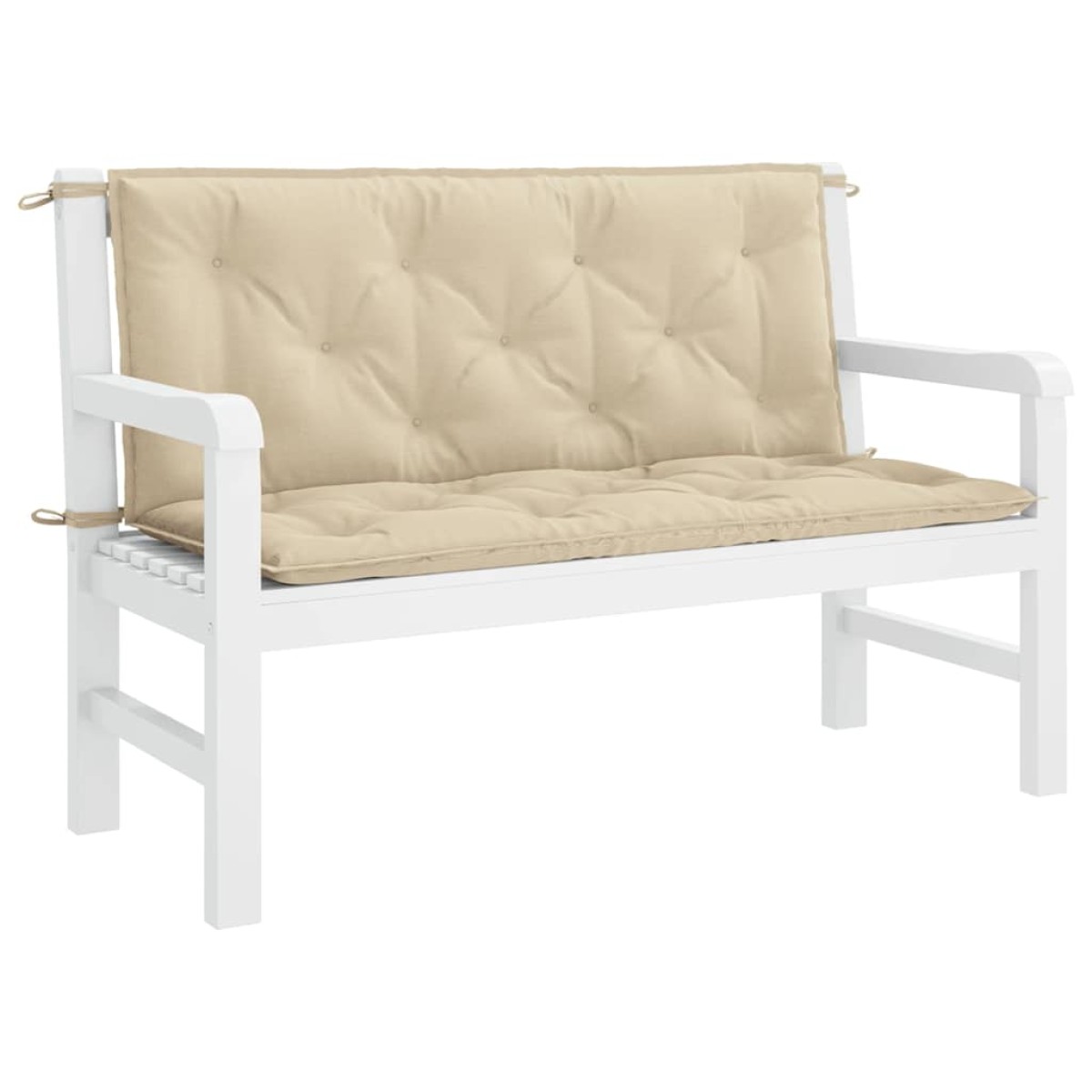 vidaXL Μαξιλάρια Πάγκου Κήπου 2 τεμ. Μπεζ 120x50x7cm Ύφασμα Oxford