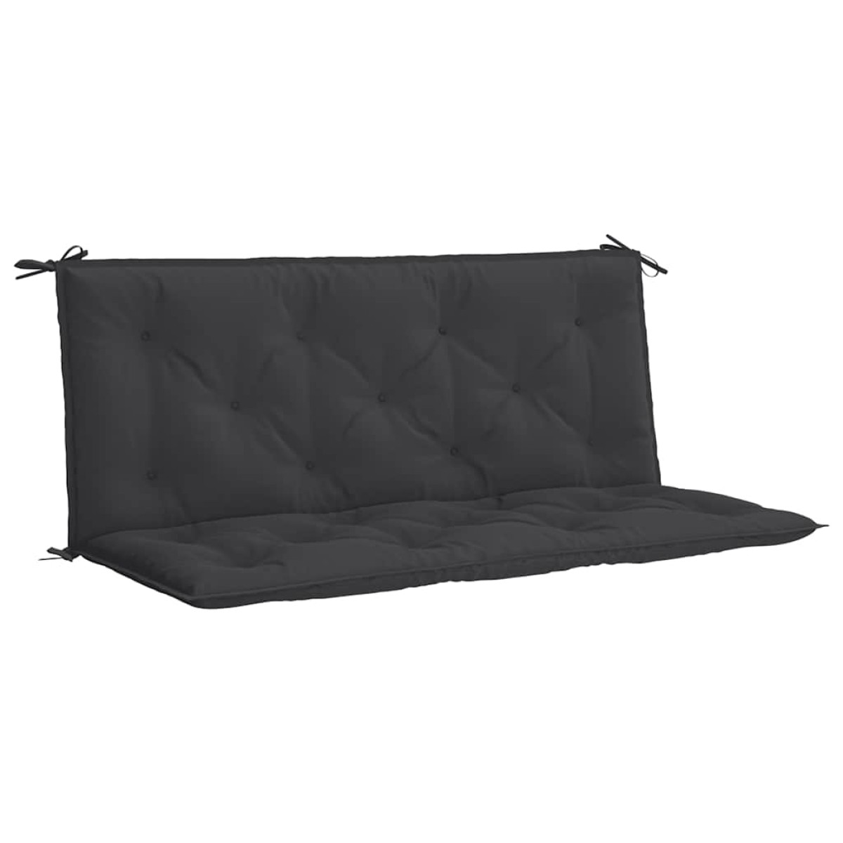 vidaXL Μαξιλάρια Πάγκου Κήπου 2 τεμ. Μαύρο 120x50x7cm Ύφασμα Oxford
