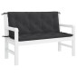 vidaXL Μαξιλάρια Πάγκου Κήπου 2 τεμ. Μαύρο 120x50x7cm Ύφασμα Oxford