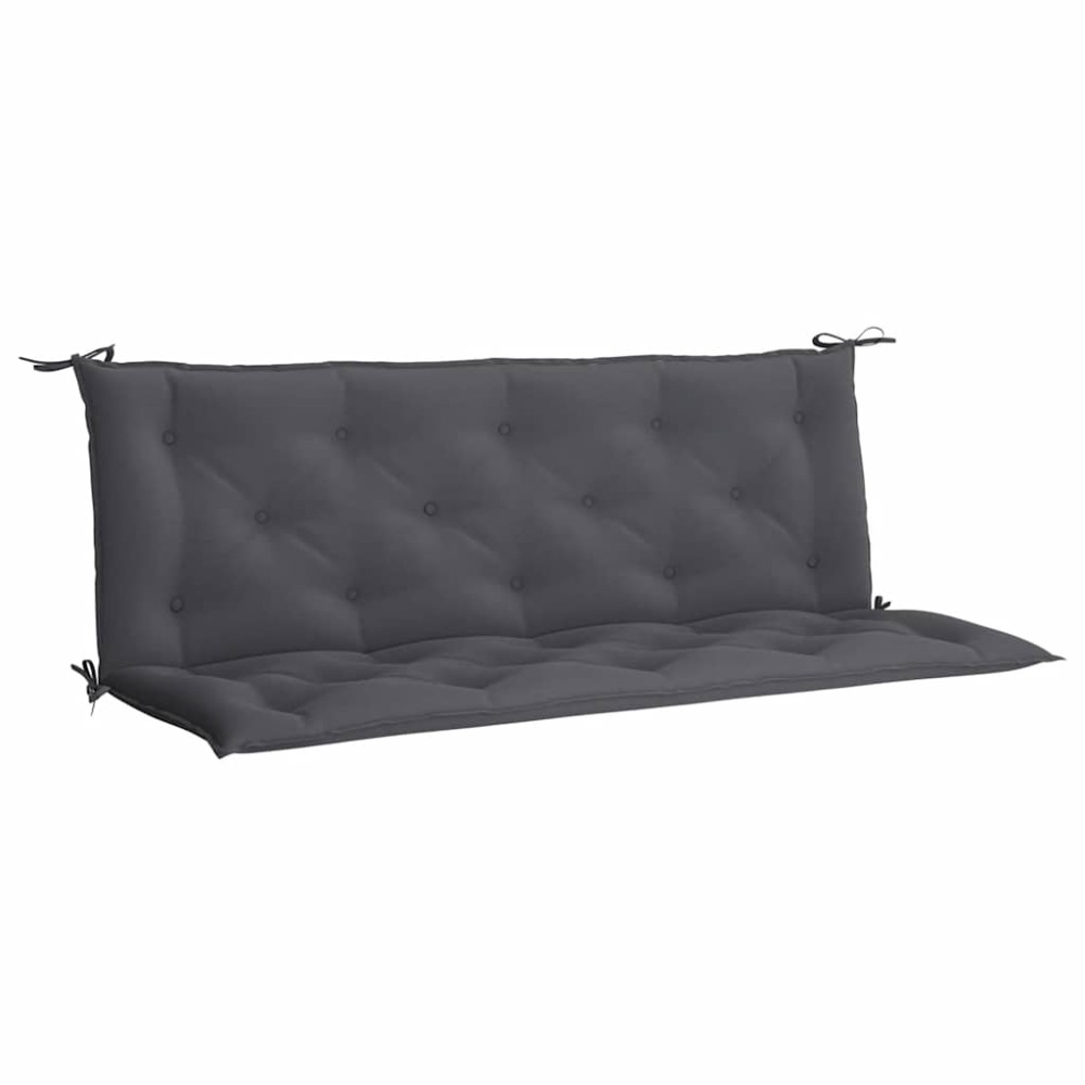 vidaXL Μαξιλάρι Πάγκου Κήπου Ανθρακί 150x(50+50)x7 εκ. Ύφασμα Oxford