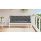 vidaXL Μαξιλάρια Πάγκου Κήπου 2 τεμ. Ανθρακί 150x50x7cm Ύφασμα Oxford