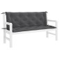 vidaXL Μαξιλάρια Πάγκου Κήπου 2 τεμ. Ανθρακί 150x50x7cm Ύφασμα Oxford