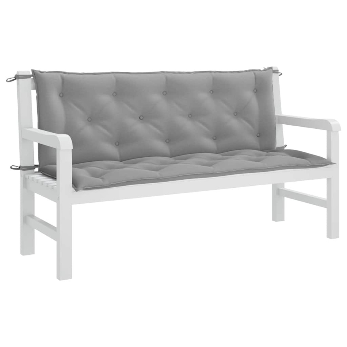 vidaXL Μαξιλάρια Πάγκου Κήπου 2 τεμ. Γκρι 150x50x7cm Ύφασμα Oxford