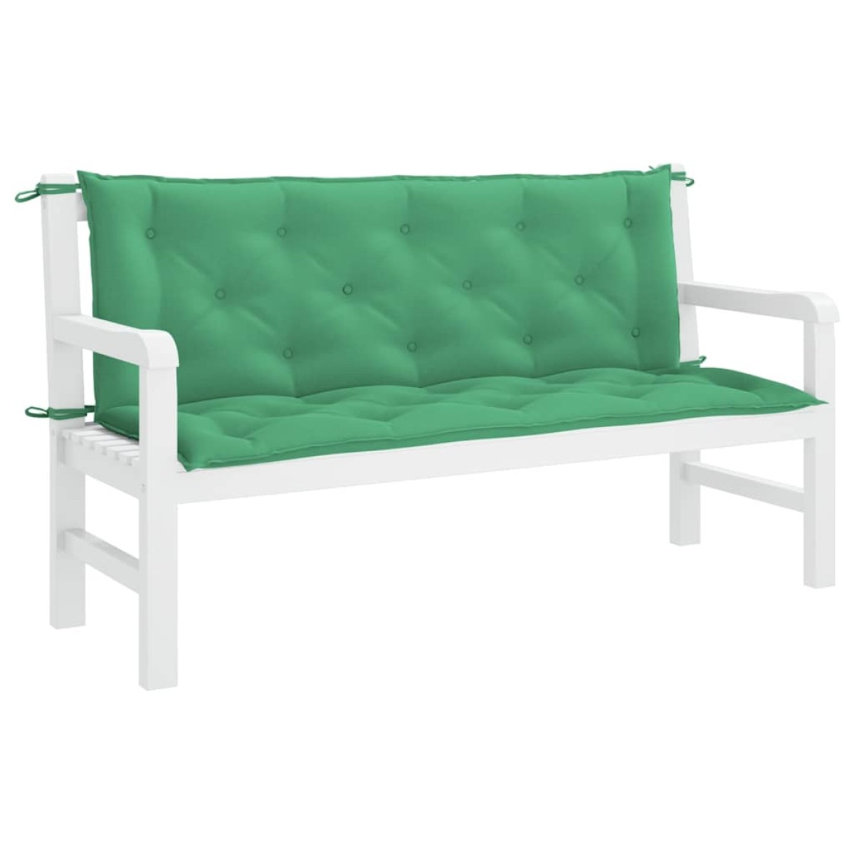 vidaXL Μαξιλάρια Πάγκου Κήπου 2 τεμ. Πράσινο 150x50x7cm Ύφασμα Oxford