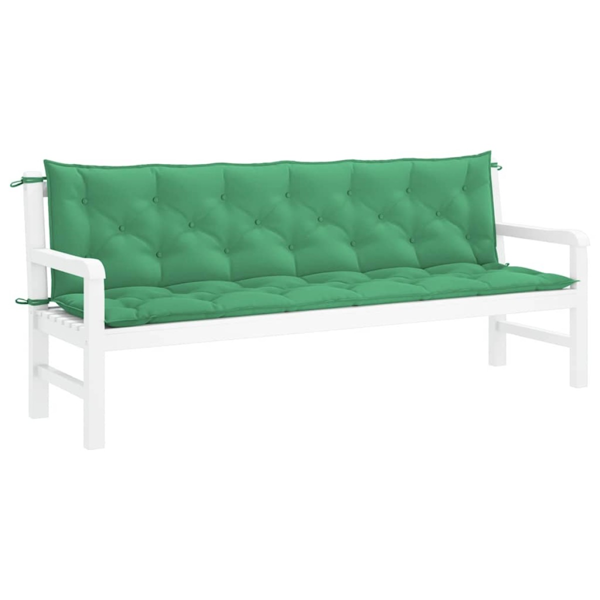 vidaXL Μαξιλάρια Πάγκου Κήπου 2 τεμ. Πράσινο 200x50x7cm Ύφασμα Oxford