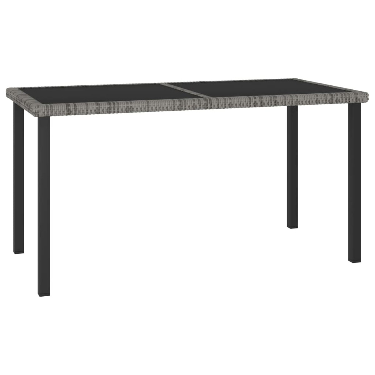 vidaXL Τραπεζαρία Κήπου Γκρι 140 x 70 x 73 εκ. από Συνθετικό Ρατάν