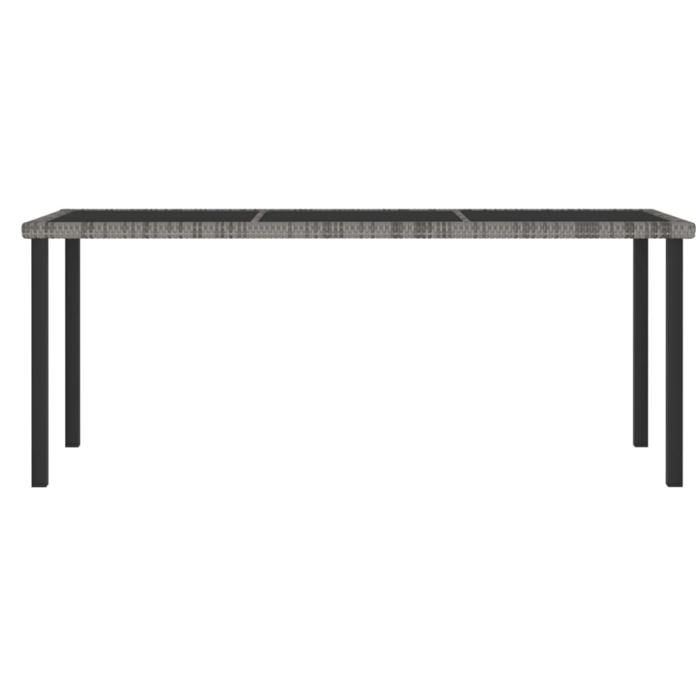 vidaXL Τραπεζαρία Κήπου Γκρι 180 x 70 x 73 εκ. από Συνθετικό Ρατάν