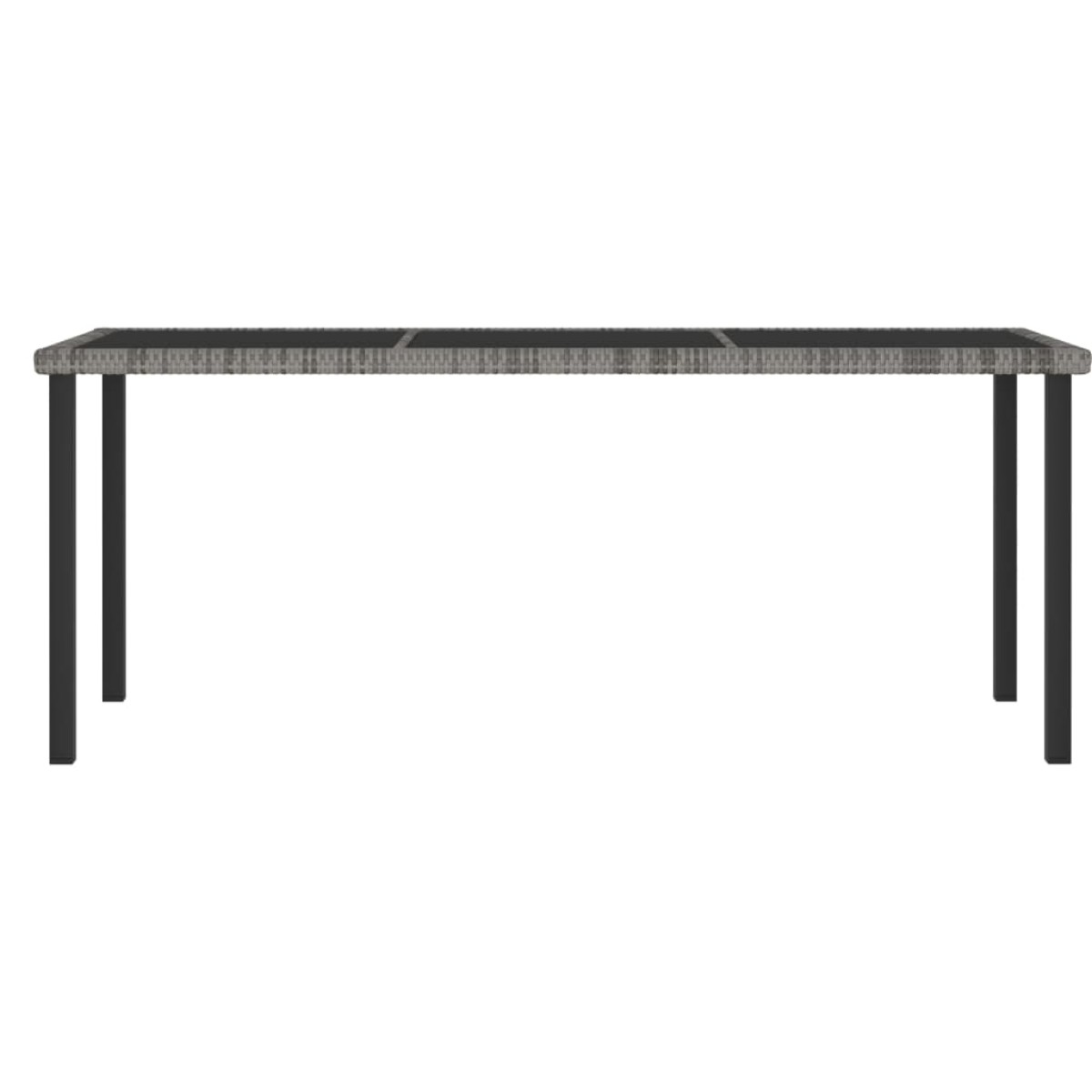 vidaXL Τραπεζαρία Κήπου Γκρι 180 x 70 x 73 εκ. από Συνθετικό Ρατάν