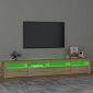vidaXL Έπιπλο Τηλεόρασης με LED Sonoma Δρυς 240 x 35 x 40 εκ.