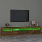 vidaXL Έπιπλο Τηλεόρασης με LED Καπνιστή Δρυς 240x35x40 εκ.