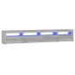 vidaXL Έπιπλο Τηλεόρασης με LED Γκρι Sonoma 240x35x40 εκ.