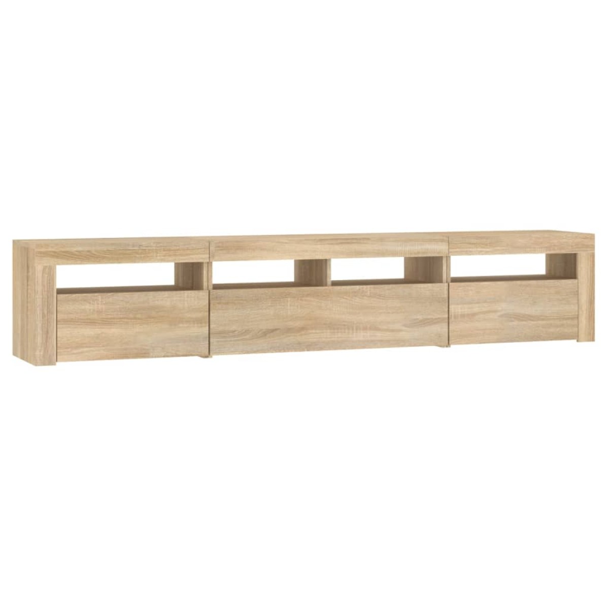 vidaXL Έπιπλο Τηλεόρασης με LED Sonoma Δρυς 210x35x40 εκ.